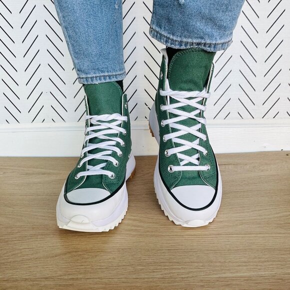⭐Converse Run Star Hike Hi Platform 7 Womens Shoes Floral Green Sneakers A11562C - Picture 9 of 14